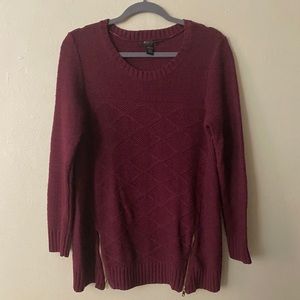 Style & Co. Burgundy Knit Pullover